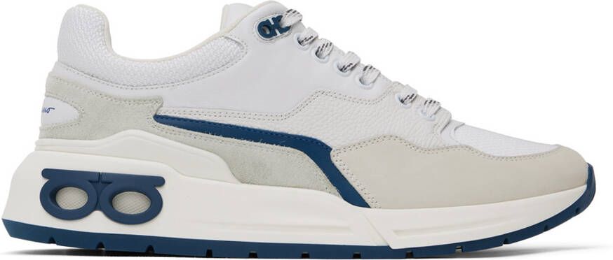 Ferragamo White Gancini Sneakers - Picture 5