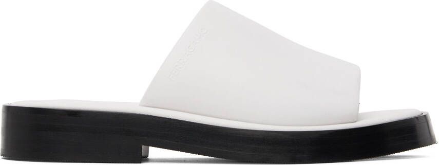 Ferragamo White Single-Band Sandals - Picture 5