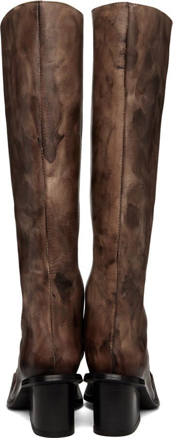 FIDAN NOVRUZOVA Brown Gathered Boots - Picture 3