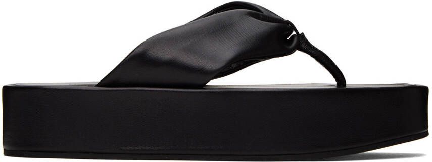 Filippa K Black Gathered Sandals - Picture 5