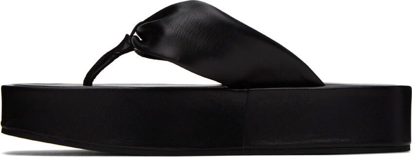 Filippa K Black Gathered Sandals - Picture 3