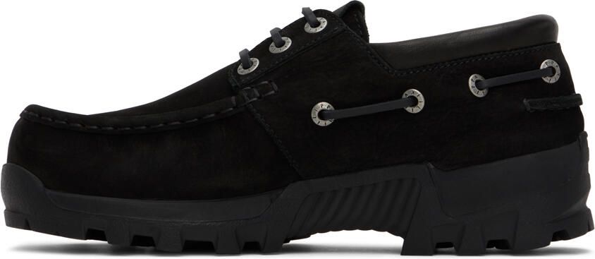 Filippa K lace-up nubuck leather boat shoes Black - Picture 3