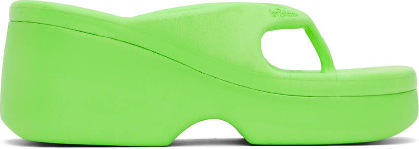 ForBitches Green Platform Flip Flops - Picture 5