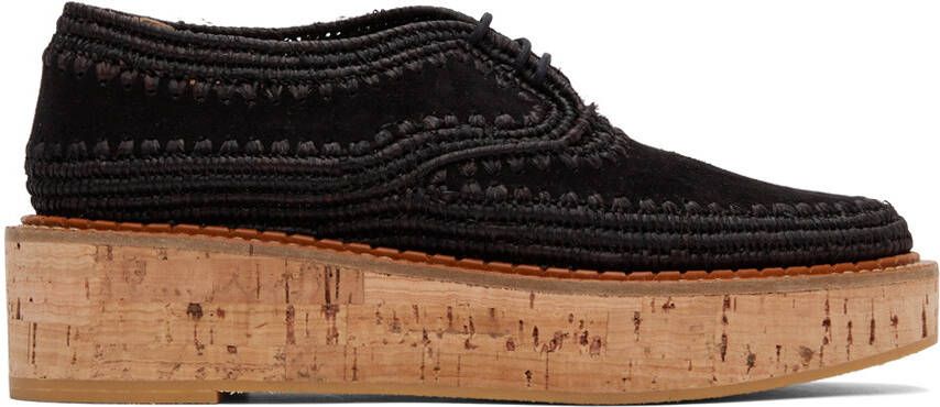 Gabriela Hearst Black Clergerie Edition Suede Louis Brogues - Picture 5