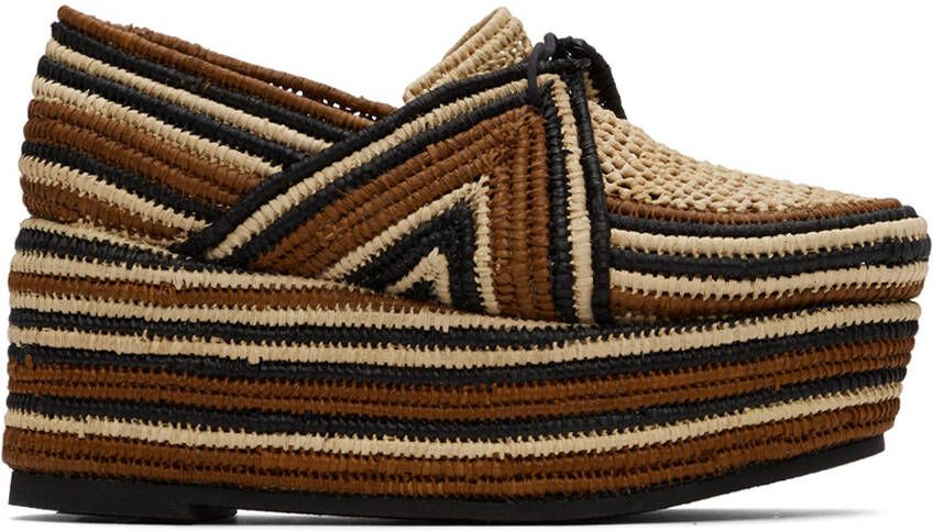 Gabriela Hearst Brown & Black Clergerie Edition Diamond Platform Derbys - Picture 5