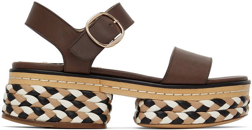 Gabriela Hearst Brown Leather Sandals - Picture 5