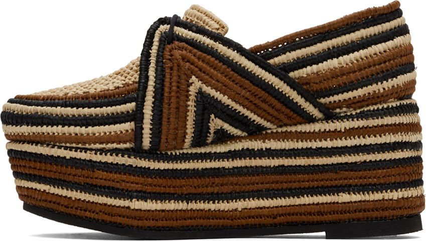 Gabriela Hearst Brown & Black Clergerie Edition Diamond Platform Derbys - Picture 3