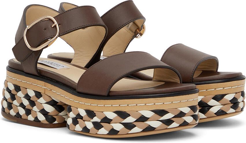 Gabriela Hearst Brown Leather Sandals - Picture 2