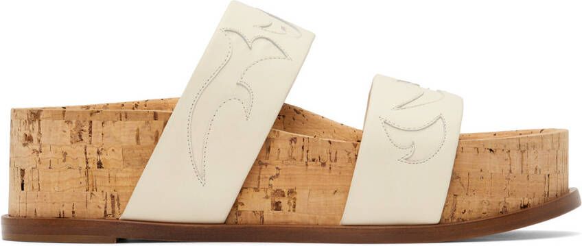 Gabriela Hearst Off-White Flame Striker Sandals