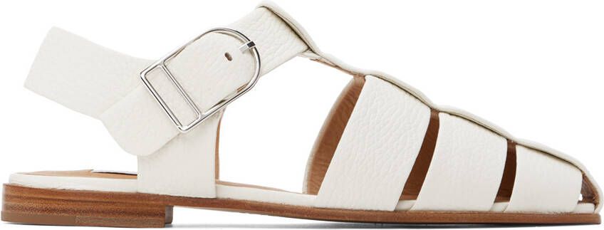 Gabriela Hearst Off-White Lynn Flat Sandals