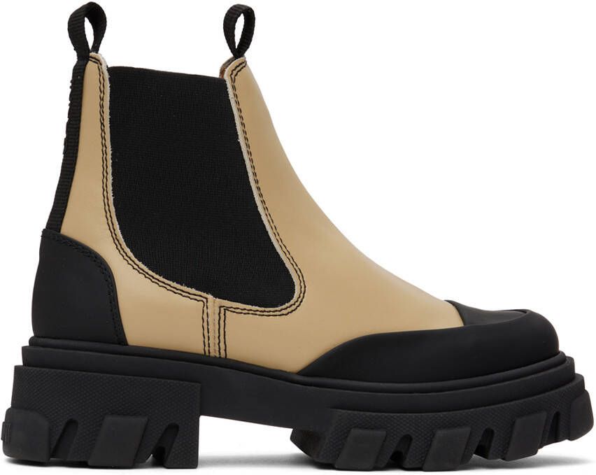 GANNI Black Cleated Low Chelsea Boots - Picture 3