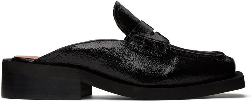 GANNI Black Backless Loafers - Picture 5