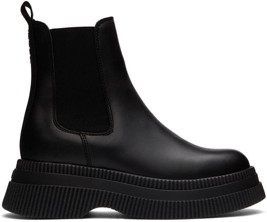 GANNI Black Creepers Chelsea Boots - Picture 6