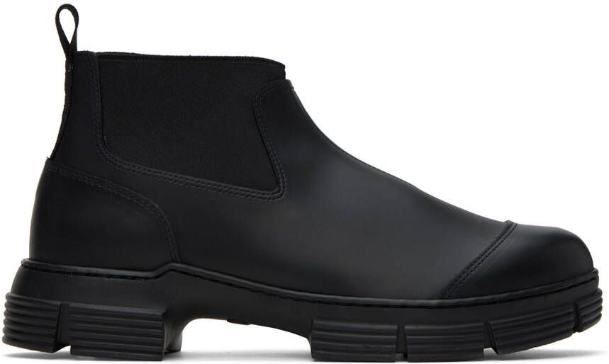 GANNI Black City Chelsea Boots - Picture 3