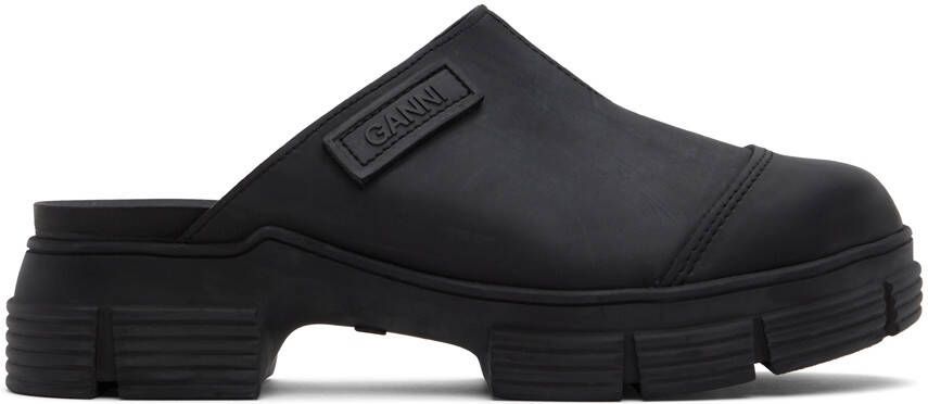 GANNI Black City Slippers - Picture 5