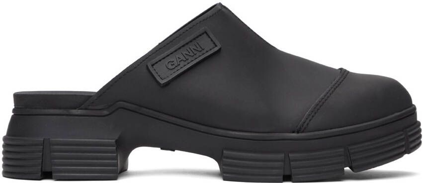 GANNI Black City Slippers - Picture 5