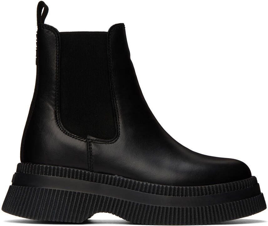 GANNI Black Creepers Chelsea Boots - Picture 3