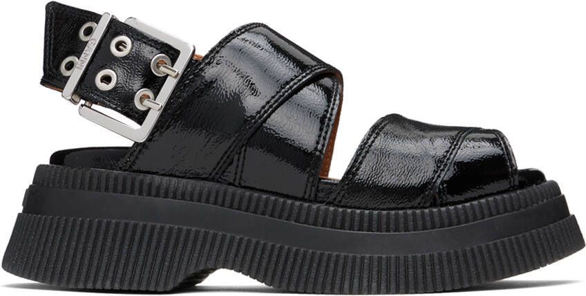 GANNI Black Platform Sandals