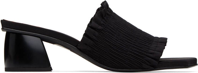 GANNI Black Smock Mules - Picture 4