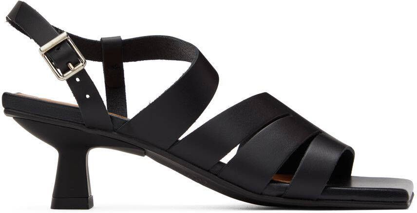 GANNI Black Strappy Heeled Sandals - Picture 5