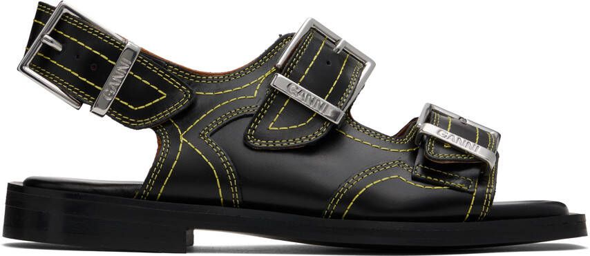 GANNI Black Western Sandals - Picture 5