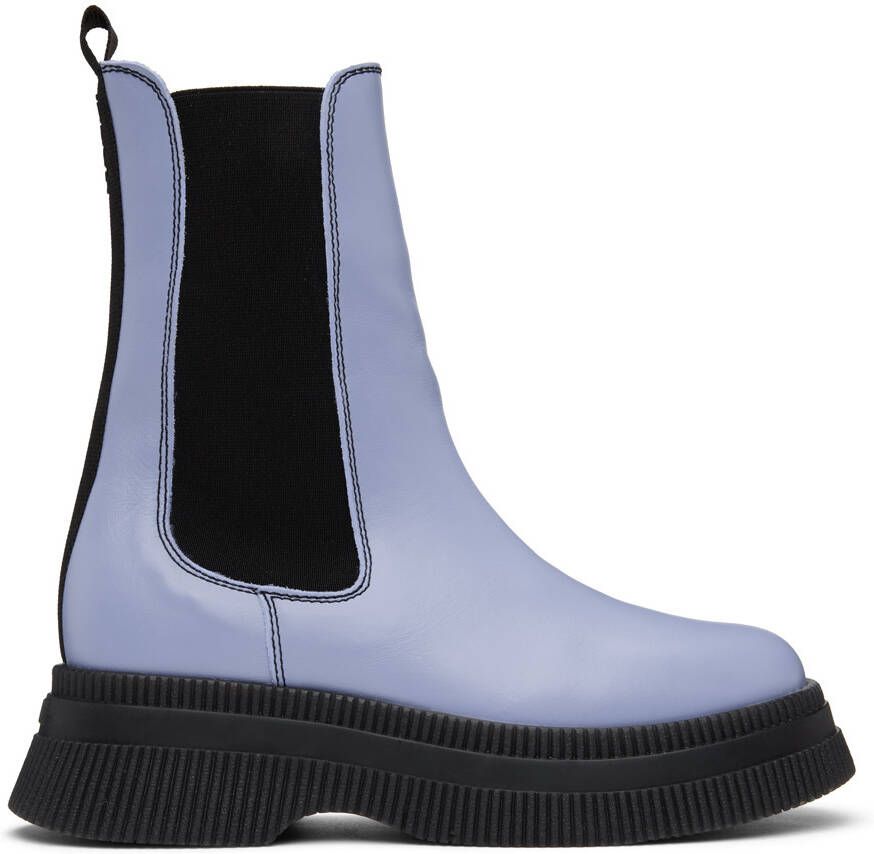 GANNI Blue Creepers Chelsea Boots - Picture 2