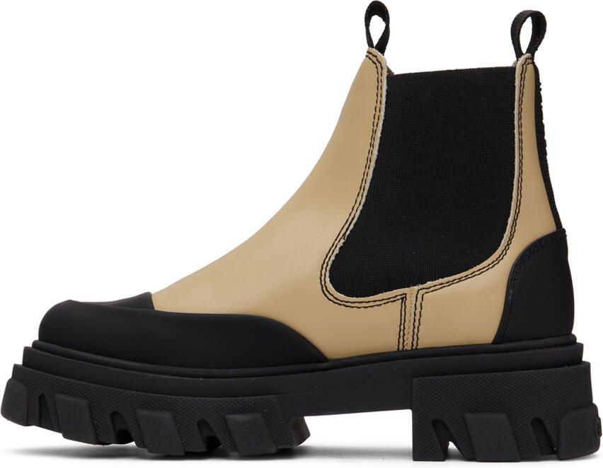 GANNI Black Cleated Low Chelsea Boots - Picture 4