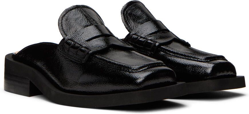 GANNI Black Backless Loafers - Picture 2