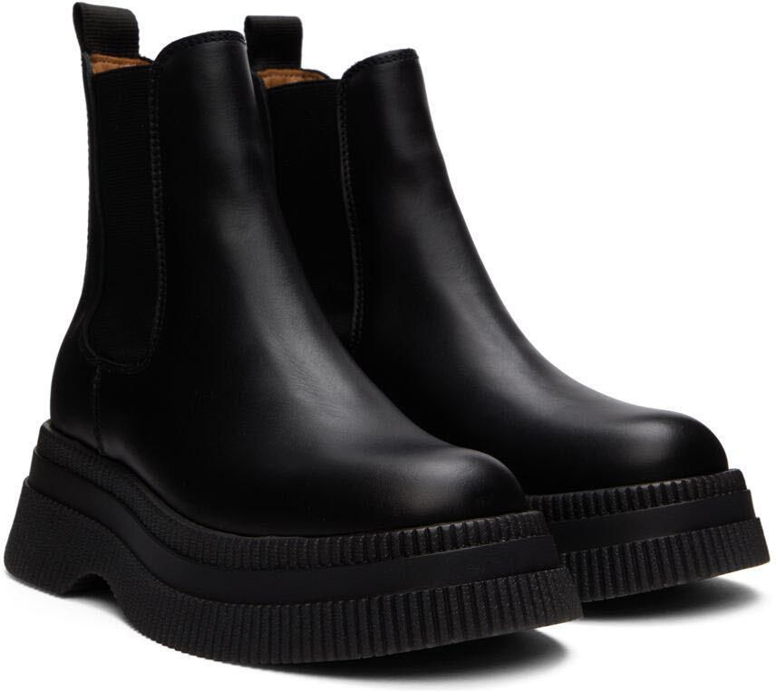 GANNI Black Creepers Chelsea Boots - Picture 2