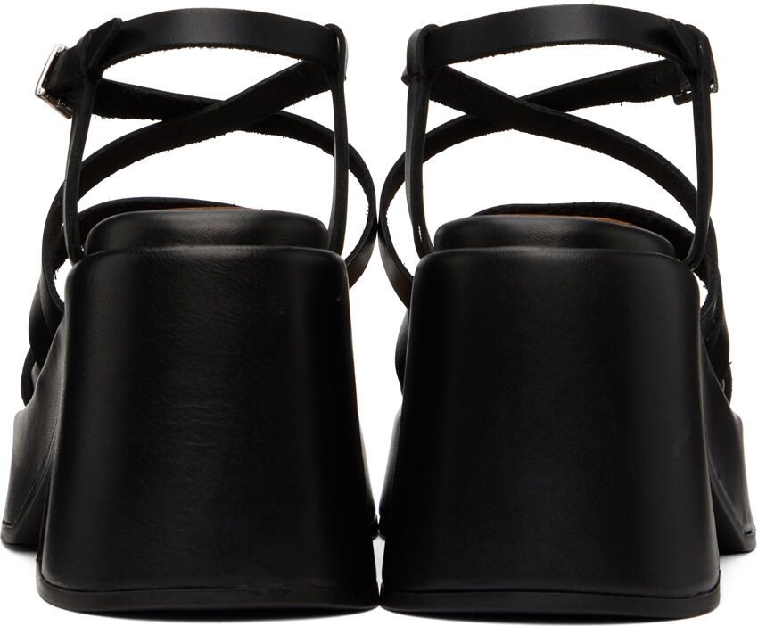 GANNI Black Chunky Heeled Sandals