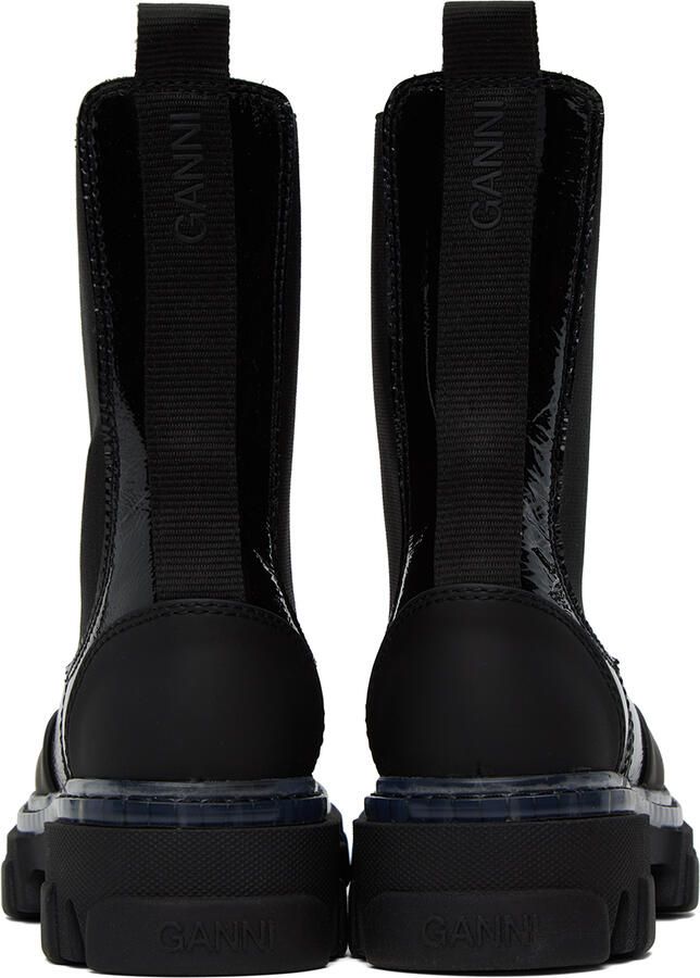 GANNI Black Cleated Chelsea Boots - Picture 5
