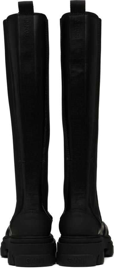 GANNI Black Cleated Chelsea Boots - Picture 5
