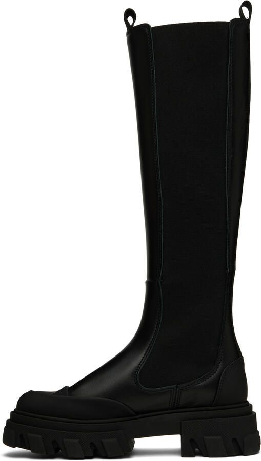 GANNI Black Cleated Chelsea Boots - Picture 3