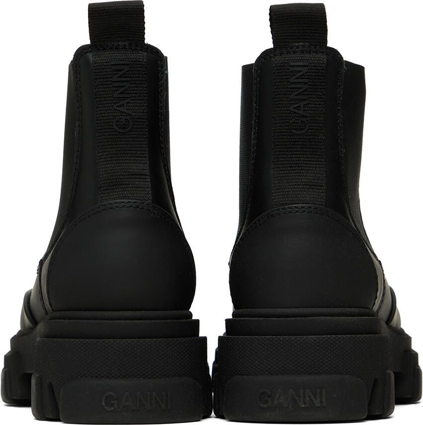 GANNI Black Cleated Low Chelsea Boots - Picture 6