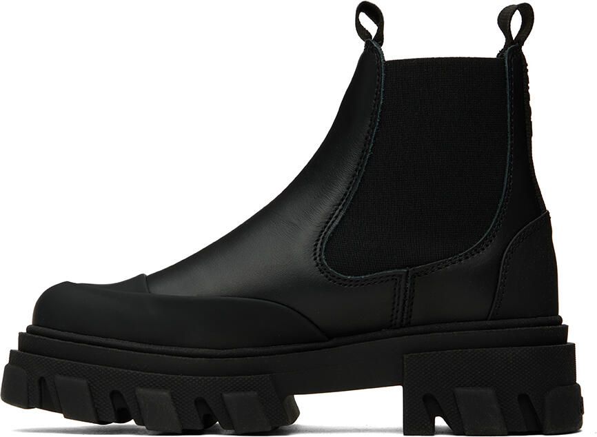 GANNI Black Cleated Low Chelsea Boots - Picture 3