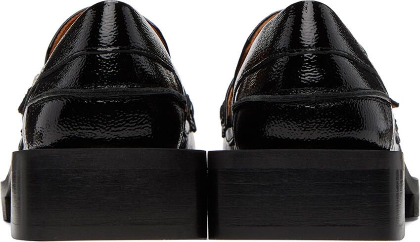 GANNI Black Jewel Loafers