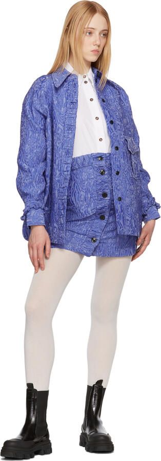 GANNI Black Naplack Chunky Chelsea Boots - Picture 3