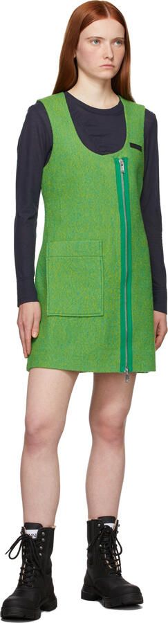 GANNI Black Recycled Mixed Lace-Up Boots - Picture 4