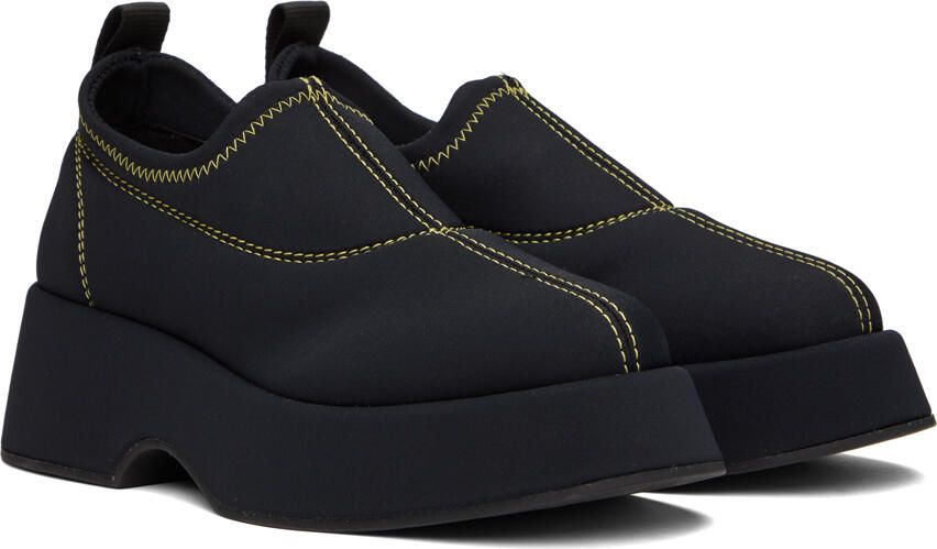 GANNI Black Retro Flatform Loafers - Picture 2
