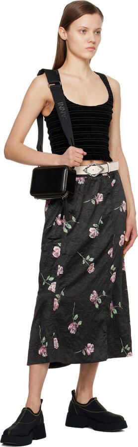 GANNI Black Retro Flatform Loafers - Picture 4