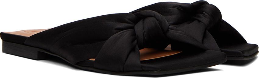 GANNI Black Soft Knot Mules - Picture 3