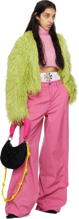 GANNI Black Soft Pointy Crop Boots - Picture 4