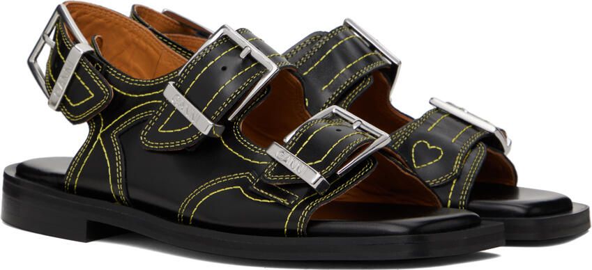 GANNI Black Western Sandals - Picture 2