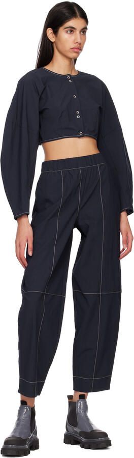 GANNI Blue Cleated Low Chelsea Boots - Picture 4