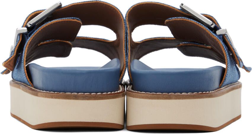 GANNI Blue Wide Chunky Sandals