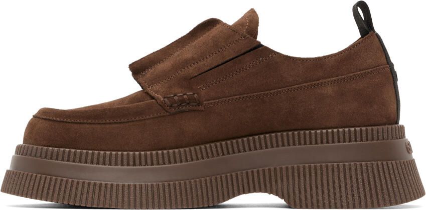 GANNI Brown Creepers Loafers - Picture 3