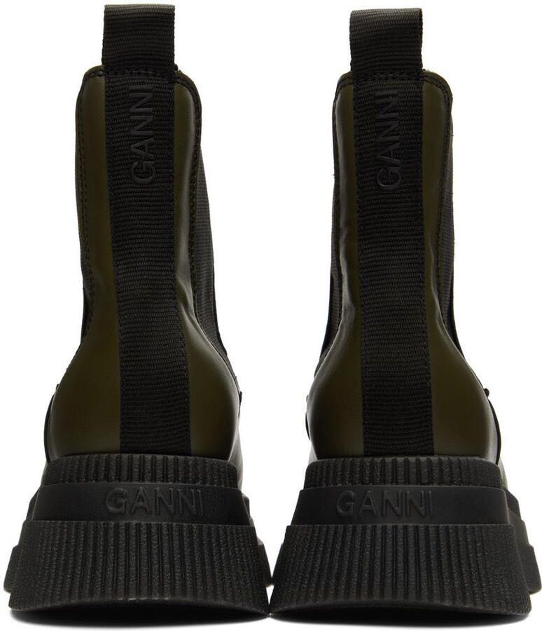GANNI Green Chunky Chelsea Boots