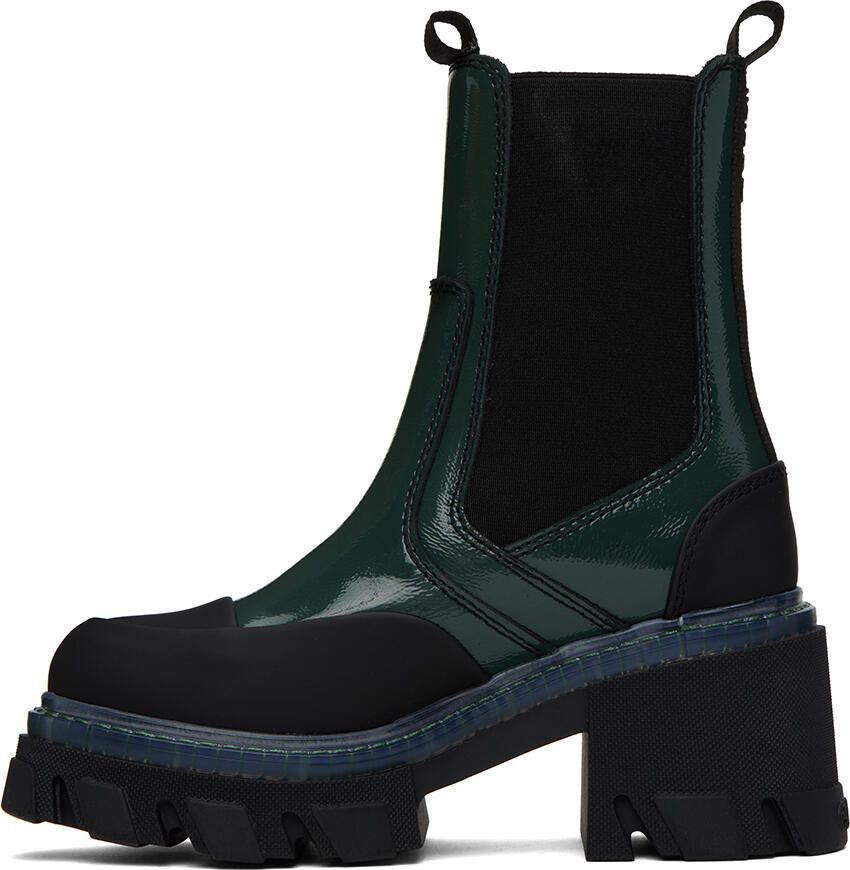 GANNI Green Cleated Boots - Picture 2