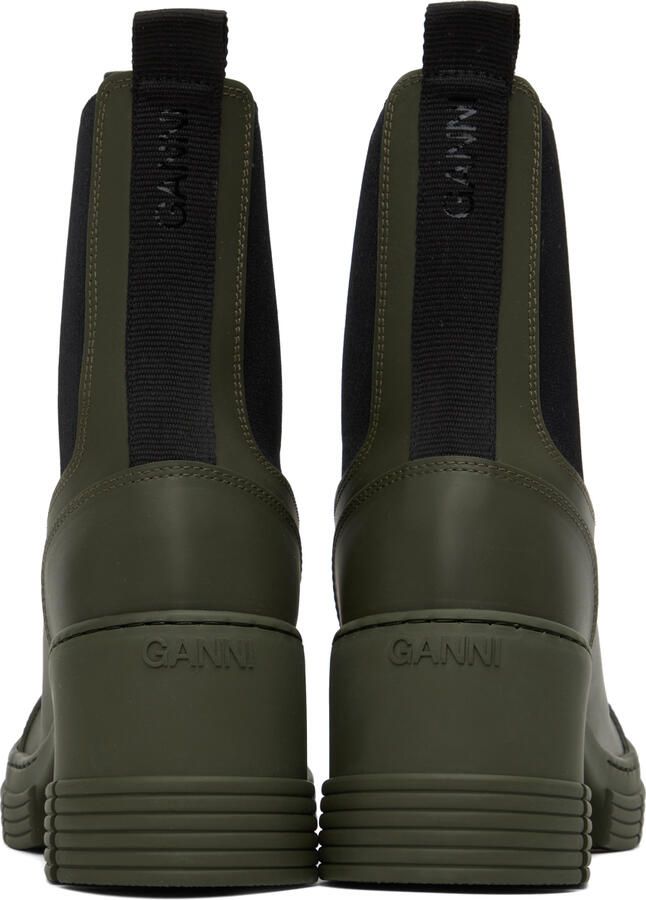 GANNI Khaki City Boots - Picture 3