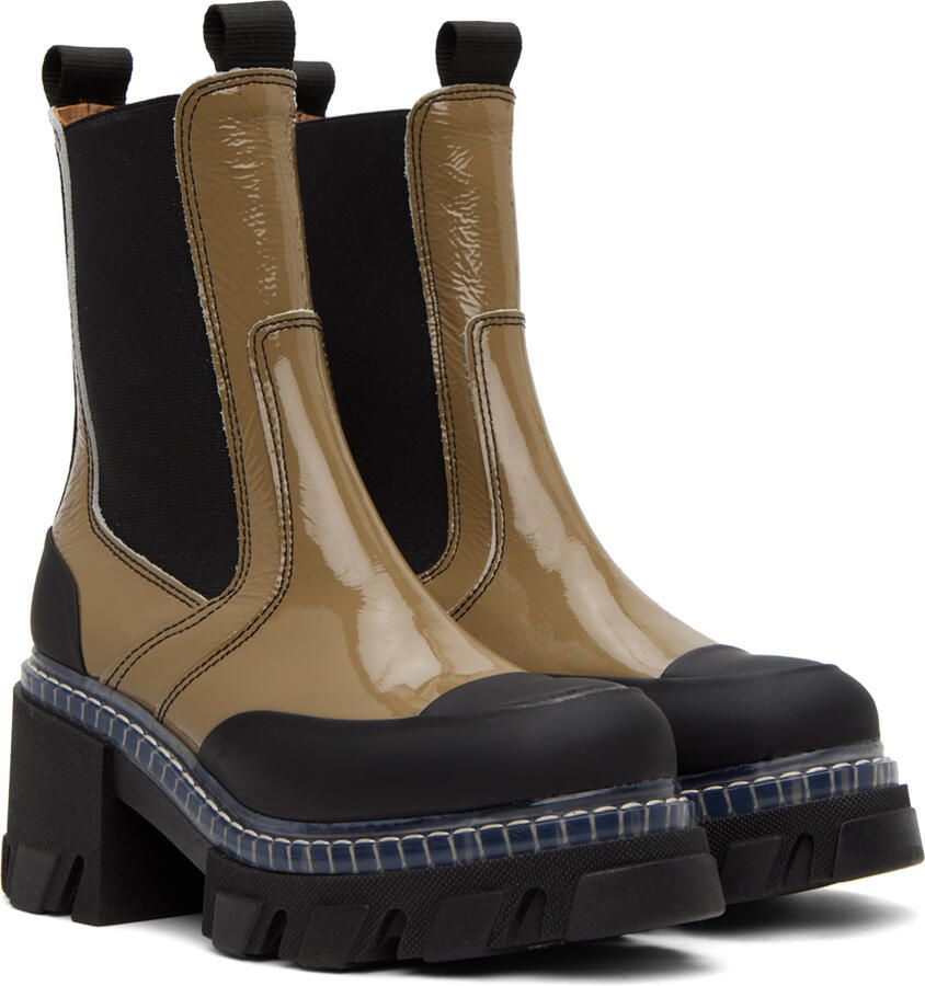 GANNI Khaki Cleated Boots